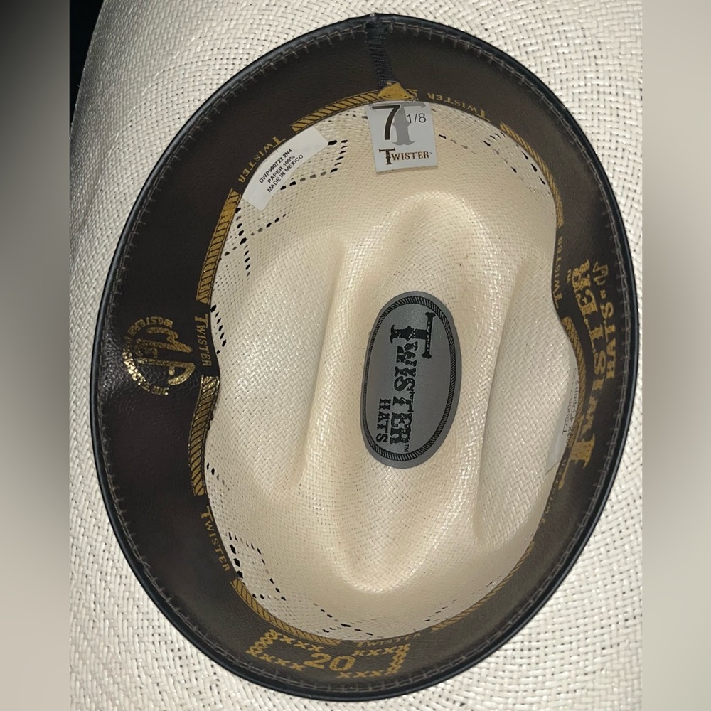 Twister Cream and Brown Hat